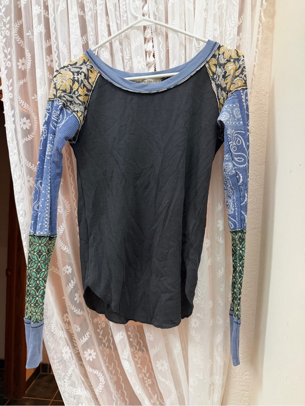 We The Free Mixed-Print Long Sleeve Women’s Light Weight Thermal Top